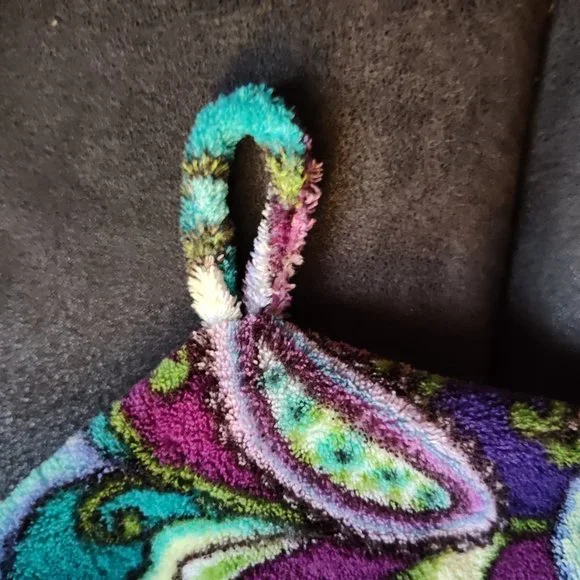 BEAUTIFUL VERA BRADLEY ROBE - NO BELT - BOLD PURPLE/BLUE COLORS.  SIZE S/M - Picture 6 of 7